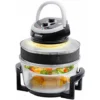 17L Halogen Oven Convection Turbo Cooker Air Fryer With Extender Ring Geepas