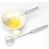 Automatic Rotary Beater Stainless Steel Manual Beaters And Whisks Stainless Steel Semi-automatic Hand-held Egg Whisk Milk Frother Non-electric Mixer (12 Inch) GTA