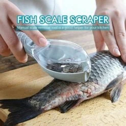 GTA Fish Scale Scraper, Fish Skin Peeler Made Of ABS Plastic With Clear Lid For Home Kitchen Restaurant -Kitchen Appliances Store 86194443 3