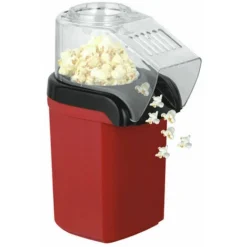 POP'N'CORN - Popcorn Machine 1100W, Hot Air Cooking, Ready In 3 Minutes, Power On Light, Red -Kitchen Appliances Store 86197251 3