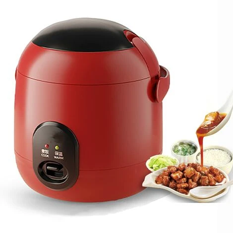 1.2L Mini Steam Rice Cooker With Removable Non-Stick Pot And Indicator Lights - Perfect Rice In Minutes For 1-2 People,Red 1 1.2L Mini Steam Rice Cooker With Removable Non-Stick Pot And Indicator Lights - Perfect Rice In Minutes For 1-2 People,Red