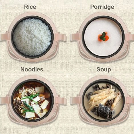 1.2L Mini Steam Rice Cooker With Removable Non-Stick Pot And Indicator Lights - Perfect Rice In Minutes For 1-2 People,Red 5 1.2L Mini Steam Rice Cooker With Removable Non-Stick Pot And Indicator Lights - Perfect Rice In Minutes For 1-2 People,Red - Image 5