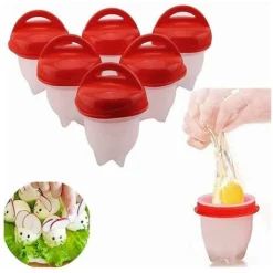 Egg Boiler Set Of 6 Silicone Egg Boilers Shellless Non-Stick Silicone Egg Boiler BPA-Free Egg Boiler Non-Stick Egg Poacher