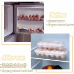 Pieces Fridge Egg Box, Clear Plastic Egg Box, Fridge Egg Box With Lid, Stackable Egg Holder, 10 Egg Capacity (Clear) 9 Pieces Fridge Egg Box, Clear Plastic Egg Box, Fridge Egg Box With Lid, Stackable Egg Holder, 10 Egg Capacity (Clear) -Kitchen Appliances Store 86608495 5