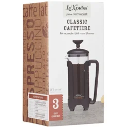 Le Xpress Matt Black 3 Cup Cafetiere -Kitchen Appliances Store 87183729 3