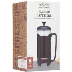 Le Xpress Matt Black 8 Cup Cafetiere -Kitchen Appliances Store 87184590 3