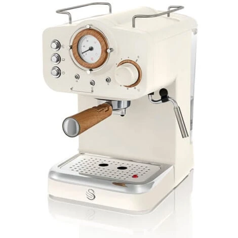 Swan Nordic Cotton White Pump Espresso Coffee Machine 1 Swan Nordic Cotton White Pump Espresso Coffee Machine