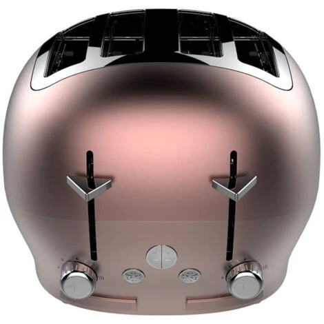 The Funky Appliance Company 4 Slice Toaster Rose Gold Pink 2 The Funky Appliance Company 4 Slice Toaster Rose Gold Pink - Image 2