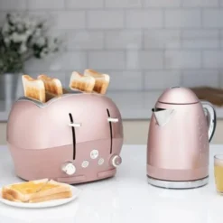 The Funky Appliance Company 1.7 Litre Kettle And 4 Slice Toaster Set Rose Gold Pink 8 The Funky Appliance Company 1.7 Litre Kettle And 4 Slice Toaster Set Rose Gold Pink -Kitchen Appliances Store 87185757 4