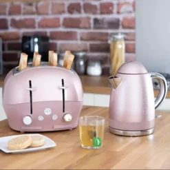 The Funky Appliance Company 1.7 Litre Kettle And 4 Slice Toaster Set Rose Gold Pink 9 The Funky Appliance Company 1.7 Litre Kettle And 4 Slice Toaster Set Rose Gold Pink -Kitchen Appliances Store 87185757 5