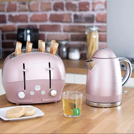 The Funky Appliance Company 1.7 Litre Kettle And 4 Slice Toaster Set Rose Gold Pink 5 The Funky Appliance Company 1.7 Litre Kettle And 4 Slice Toaster Set Rose Gold Pink - Image 5