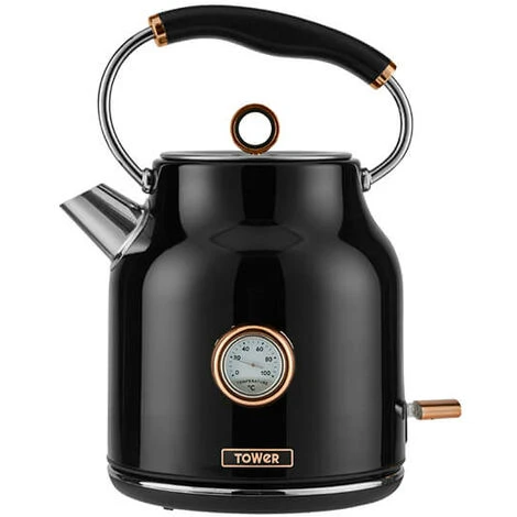 Tower Bottega 1.7 Litre Stainless Steel Kettle Rose Gold Black 1 Tower Bottega 1.7 Litre Stainless Steel Kettle Rose Gold Black