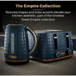 Tower Empire Kettle And 4 Slot Toaster Set Midnight Blue -Kitchen Appliances Store 87568803 4