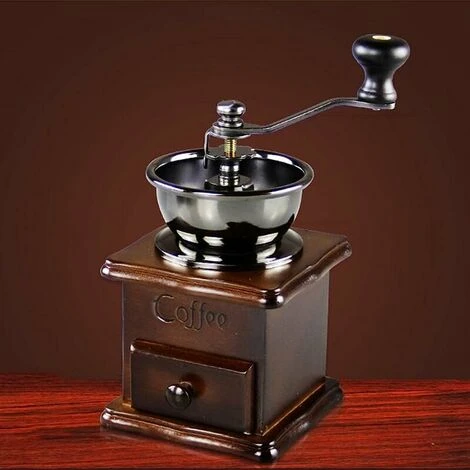 Manual Coffee Bean Grinder Hand Spice Herb Vintage Style Retro Wooden Burr Coffee Bean Grinder Knot Machine Cereal Grinder - Gift For Lover 3 Manual Coffee Bean Grinder Hand Spice Herb Vintage Style Retro Wooden Burr Coffee Bean Grinder Knot Machine Cereal Grinder - Gift For Lover - Image 3