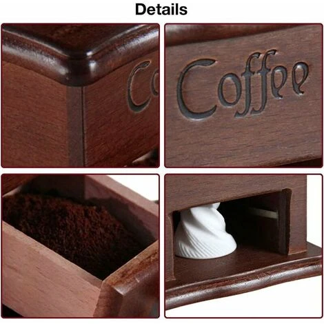 Manual Coffee Bean Grinder Hand Spice Herb Vintage Style Retro Wooden Burr Coffee Bean Grinder Knot Machine Cereal Grinder - Gift For Lover 5 Manual Coffee Bean Grinder Hand Spice Herb Vintage Style Retro Wooden Burr Coffee Bean Grinder Knot Machine Cereal Grinder - Gift For Lover - Image 5