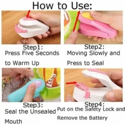 Mini Bag Sealer, Household Mini Portable Sealing Machine, Portable Heated Bag Sealer, Mini Heated Bag Se -Kitchen Appliances Store 87858417 4