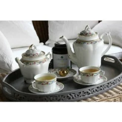 Tea Infuser Teapot - Stainless Steel Infuser (Gold) -Kitchen Appliances Store 87859550 3