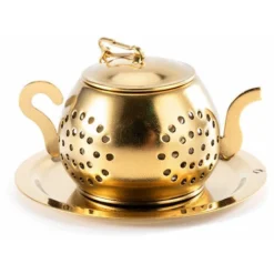Tea Infuser Teapot - Stainless Steel Infuser (Gold) -Kitchen Appliances Store 87859550 5