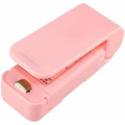 Mini Bag Sealer, Portable Bag Thermal Vacuum Sealer, Portable Bag Resealing Machine For Plastic Bag Storage Food Snacks Fresh Cookies (Pink)