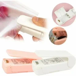 Mini Bag Sealer, Portable Bag Thermal Vacuum Sealer, Portable Bag Resealing Machine For Plastic Bag Storage Food Snacks Fresh Cookies (Pink) -Kitchen Appliances Store 87859652 3