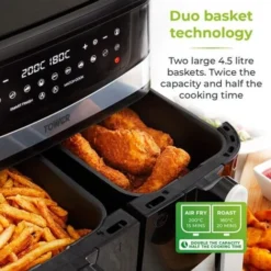 Tower 9 Litre Dual Basket Air Fryer -Kitchen Appliances Store 87922656 3
