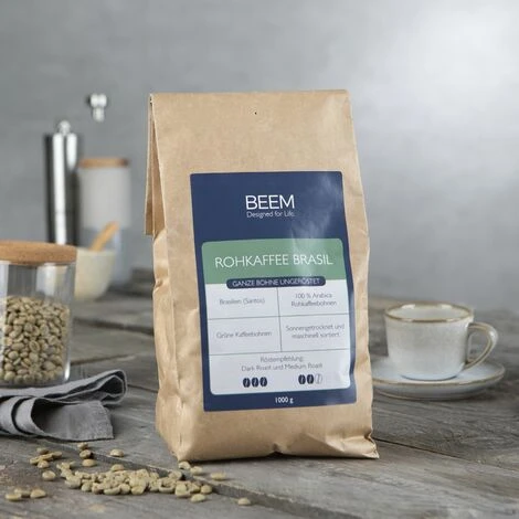 BEEM RAW BRAZIL Arabica Whole Coffee Beans (1kg) - Unroasted 5 BEEM RAW BRAZIL Arabica Whole Coffee Beans (1kg) - Unroasted - Image 5