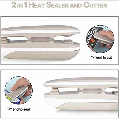 GDRHVFD Mini Bag Sealer, Food Saver Vacuum Sealer Machine, Chip Bag Heat Sealer, Portable Bag Sealer For Plastic Bags, 2 In 1 Portable Plastic Bag Sealer And Cutter With Detachable Hook 2 GDRHVFD Mini Bag Sealer, Food Saver Vacuum Sealer Machine, Chip Bag Heat Sealer, Portable Bag Sealer For Plastic Bags, 2 In 1 Portable Plastic Bag Sealer And Cutter With Detachable Hook - Image 2