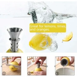 Best Utensils 18/8 Stainless Steel Manual Citrus Juicer Reamer And Lemon Pourer -Kitchen Appliances Store 88295627 3