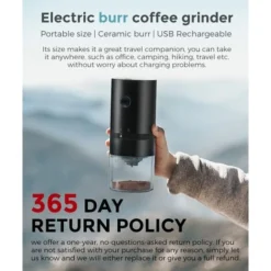 Portable Electric Coffee Grinder, Rechargeable Compact Grinder, Adjustable Ceramic Conical Burr, Fine Grind, Perfect For On The Go 8 Portable Electric Coffee Grinder, Rechargeable Compact Grinder, Adjustable Ceramic Conical Burr, Fine Grind, Perfect For On The Go -Kitchen Appliances Store 88298616 4