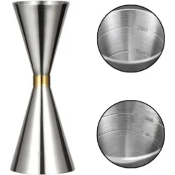Cocktail Measurer, Stainless Steel Double Sided Cocktail Measurer, Silver Measuring Cup For Professional Bartender 30ml X 45mlMeasuring Cups