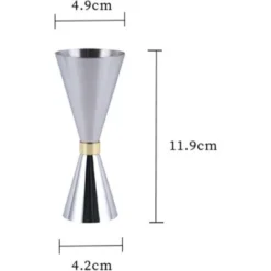 Cocktail Measurer, Stainless Steel Double Sided Cocktail Measurer, Silver Measuring Cup For Professional Bartender 30ml X 45mlMeasuring Cups -Kitchen Appliances Store 88617812 4