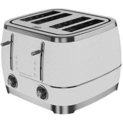 Beko Off White & Chrome Cosmopolis Dome Kettle & 4 Slice Toaster Set -Kitchen Appliances Store 88700104 5