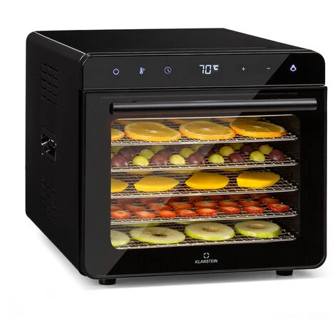 Klarstein Shaftesbury Dehydrator 700W Timer Function 35-85°C Digital Touch Display 1 Klarstein Shaftesbury Dehydrator 700W Timer Function 35-85°C Digital Touch Display