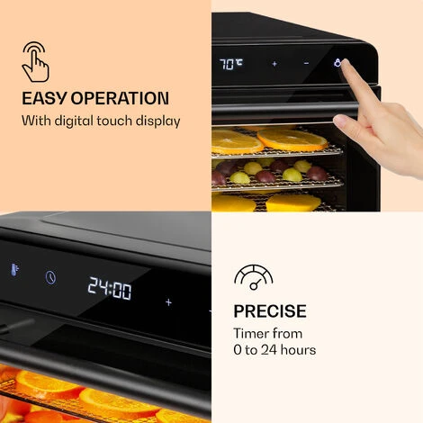 Klarstein Shaftesbury Dehydrator 700W Timer Function 35-85°C Digital Touch Display 3 Klarstein Shaftesbury Dehydrator 700W Timer Function 35-85°C Digital Touch Display - Image 3