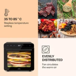 Klarstein Shaftesbury Dehydrator 700W Timer Function 35-85°C Digital Touch Display 8 Klarstein Shaftesbury Dehydrator 700W Timer Function 35-85°C Digital Touch Display -Kitchen Appliances Store 88716596 4