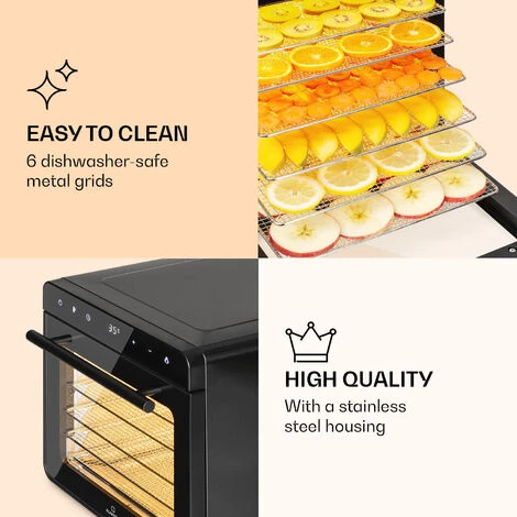 Klarstein Shaftesbury Dehydrator 700W Timer Function 35-85°C Digital Touch Display 5 Klarstein Shaftesbury Dehydrator 700W Timer Function 35-85°C Digital Touch Display - Image 5