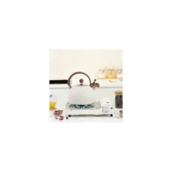 2.5 Liter Stainless Steel Whistling Kettle, Whistling Tea Kettle For Induction Gas Cookers, Easy To Clean, White 7 2.5 Liter Stainless Steel Whistling Kettle, Whistling Tea Kettle For Induction Gas Cookers, Easy To Clean, White -Kitchen Appliances Store 88923900 3