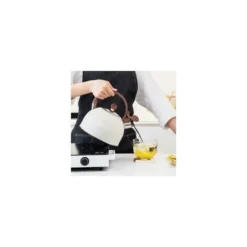 2.5 Liter Stainless Steel Whistling Kettle, Whistling Tea Kettle For Induction Gas Cookers, Easy To Clean, White 9 2.5 Liter Stainless Steel Whistling Kettle, Whistling Tea Kettle For Induction Gas Cookers, Easy To Clean, White -Kitchen Appliances Store 88923900 5