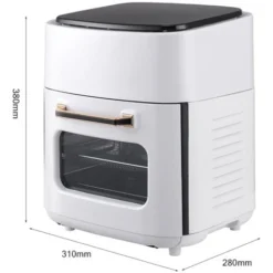 Livingandhome White 15L Large Air Fryer Oven 9 Livingandhome White 15L Large Air Fryer Oven -Kitchen Appliances Store 88937794 5