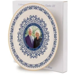 8" King Charles III Queen Consort Portrait Memorabilia Coronation Plate With Stand -Kitchen Appliances Store 89047928 3