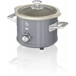 Swan 1.5L Slow Cooker Retro Grey