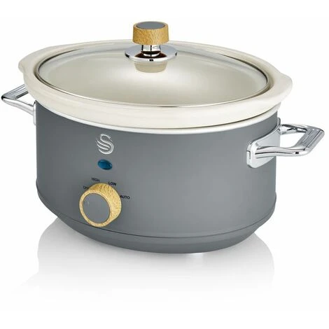 Swan 3.5L Slow Cooker Nordic Grey 1 Swan 3.5L Slow Cooker Nordic Grey