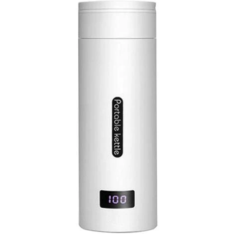 Travel Electric Water Cup, Portable Kettle, Electric Heating Water Cup, Small Mini Home Dormitory, Portable Travel Heating Cup (White) 1 Travel Electric Water Cup, Portable Kettle, Electric Heating Water Cup, Small Mini Home Dormitory, Portable Travel Heating Cup (White)