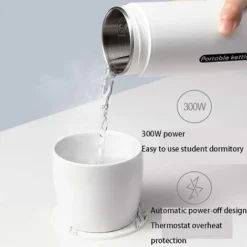 Travel Electric Water Cup, Portable Kettle, Electric Heating Water Cup, Small Mini Home Dormitory, Portable Travel Heating Cup (White) 9 Travel Electric Water Cup, Portable Kettle, Electric Heating Water Cup, Small Mini Home Dormitory, Portable Travel Heating Cup (White) -Kitchen Appliances Store 89793587 5