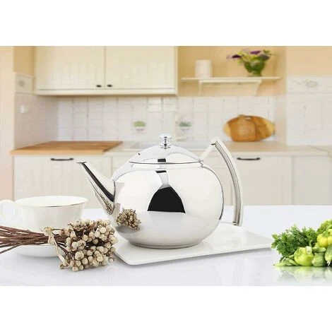 Teapot With Infuser Loose Leaf Tea 2 Liter Stainless Steel Teapot 4 Teapot With Infuser Loose Leaf Tea 2 Liter Stainless Steel Teapot - Image 4