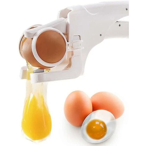 Portable Egg Opener, Egg Strainer, White 2 Portable Egg Opener, Egg Strainer, White - Image 2