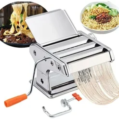 Kesntto Pasta Maker Stainless Steel Pasta Machine Pasta Machine Noodle Maker Stainless Steel Pasta Roller Press Kit