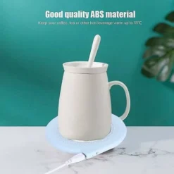 USB Mug Heater Mat, Coffee Mug Warmer For Office/Home/Office USB Heating Insulation (Blue) -Kitchen Appliances Store 89795509 4