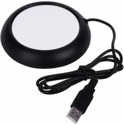 MODOU - USB Cup Warmer, Plate Drink Warmer, Heated Coasters For Coffee Warmer Utensils For Bar Office Home (Black)