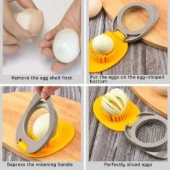 2 Pieces Egg Cutter Egg Slicer Multifunction Manual Egg Cutter Egg Cutter Kitchen Tool Apple And Tomato Cutter Para Egg Cutter Boiled Fruit Slicer Cheese Strawberry - MODOU -Kitchen Appliances Store 89805368 3